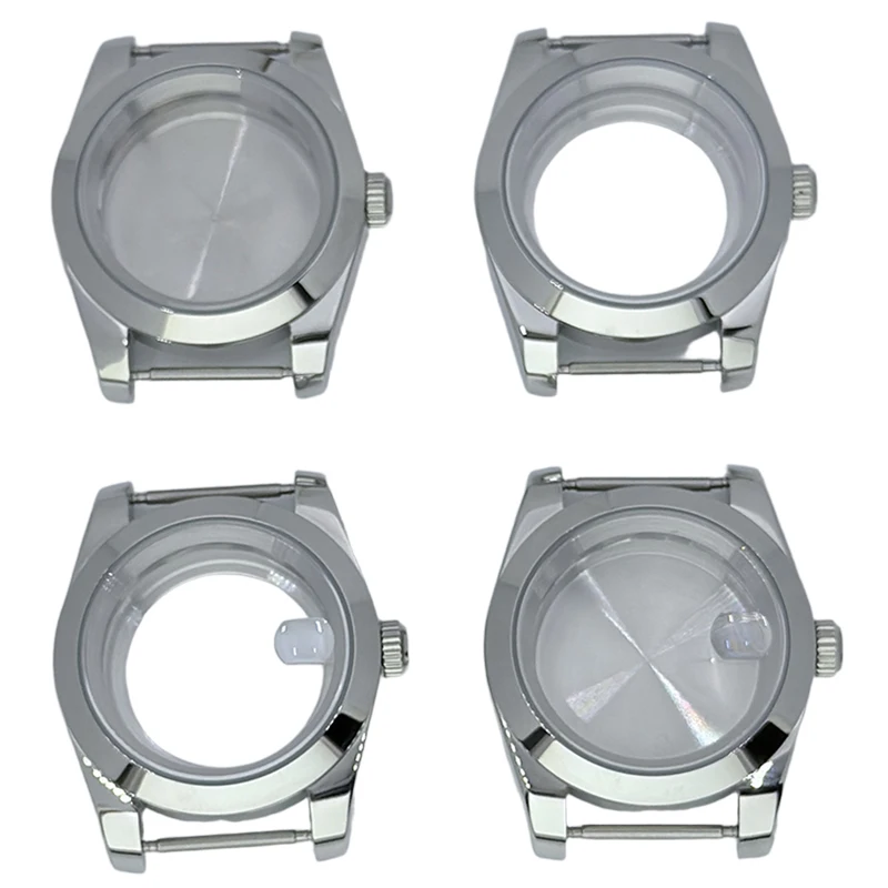 

NOOKIDA Sapphire Glass 36mm/39mm For Men Watch Case Fit NH35/NH36 Movement Waterproof Fashion Silver 316L Stainless