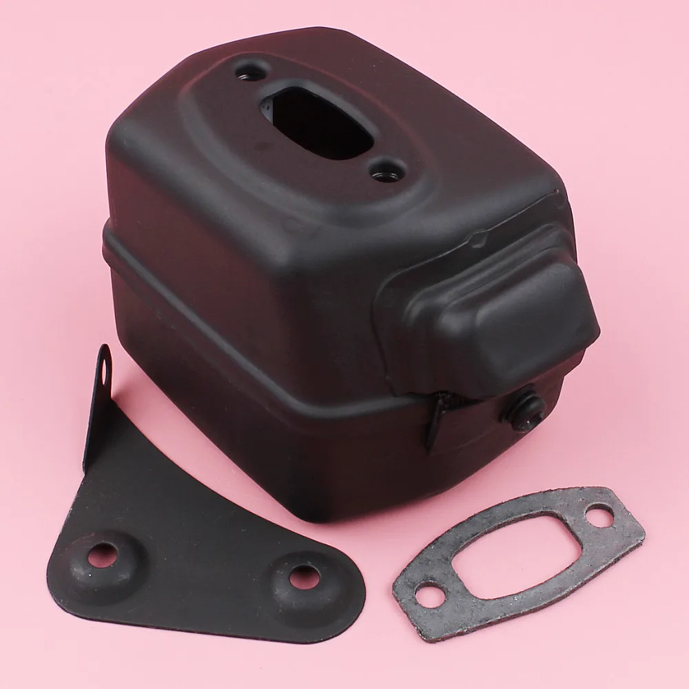 Silenziatore di scarico con Kit guarnizione staffa per Husqvarna 50 51 55, 55 Rancher sega a catena parti di ricambio per utensili di ricambio benzina