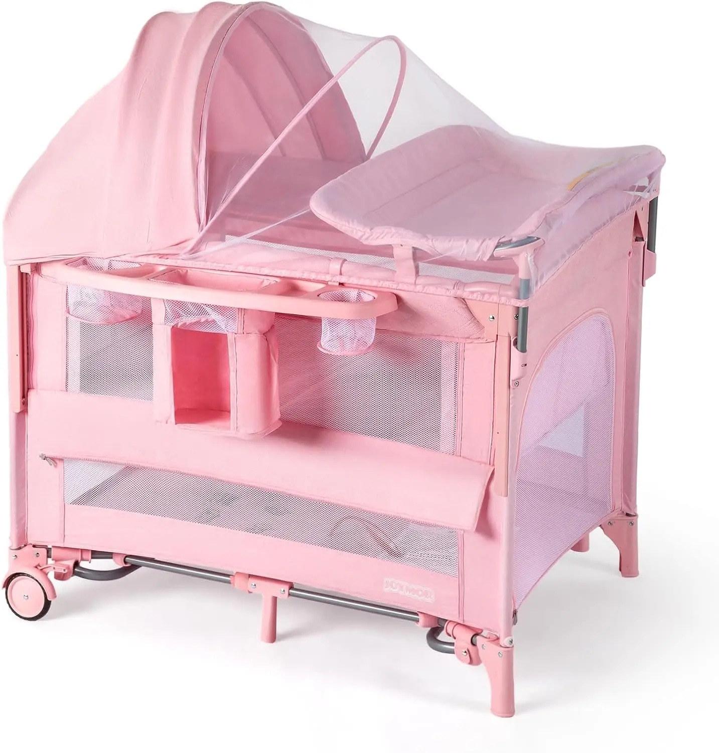 9 in 1 Convertible Baby Bassinet with Changing Table
