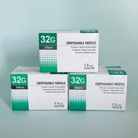 100 Uds aguja desechable 32G 2,5 MM 4MM 6MM 8MM 13MHapa pequeña aguja herramienta de mano