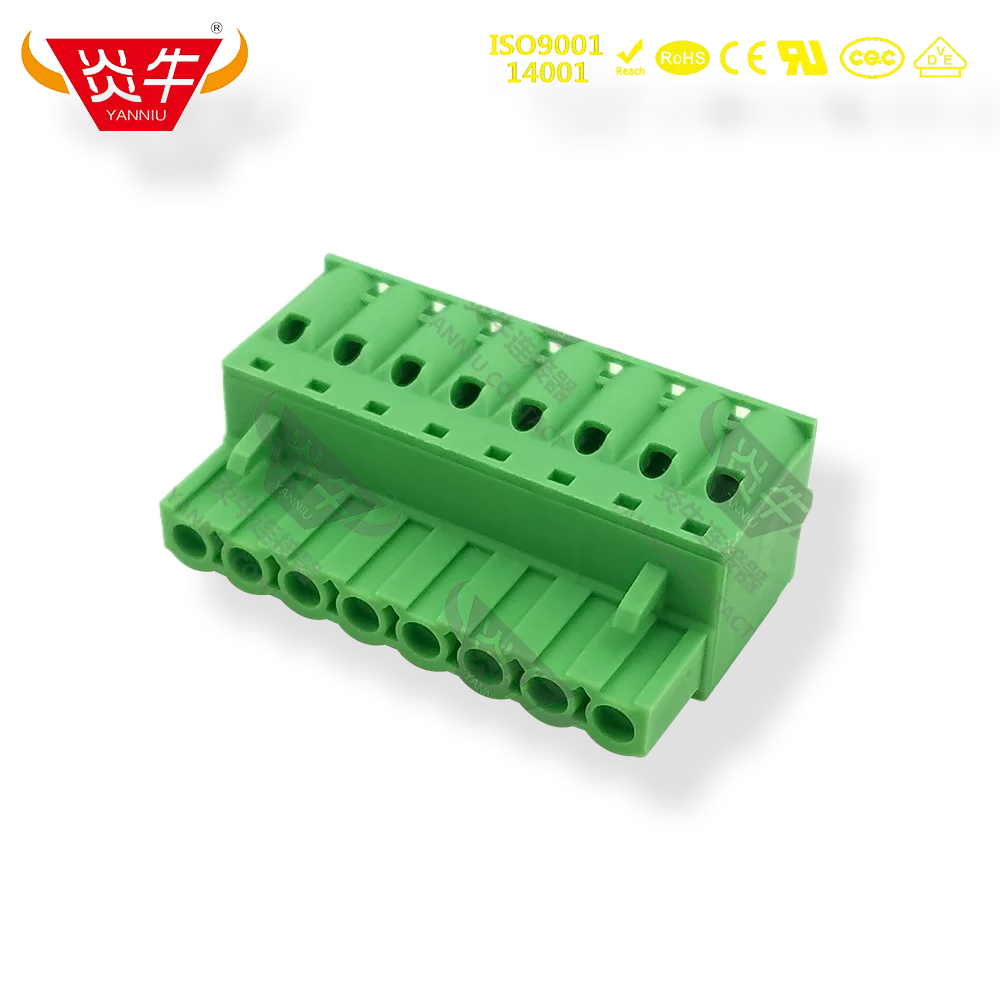 10 Stuks 5.08Mm 2Edgkd Kf2edgkd 2Esdsr 2P ~ 12P Pcb Plug-In Terminal Blocks Connector Fkc 2,5/2-st-5, 08 Phoenix Yanniu Yn2edgkd