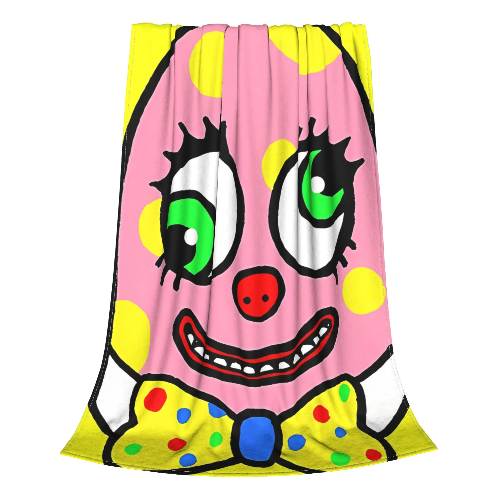 1PC Home Cute Room Decor Spotted Squishy Cartoon Blanket Throw Blanket Mr Blobby Novelty Warm Blanket All Season