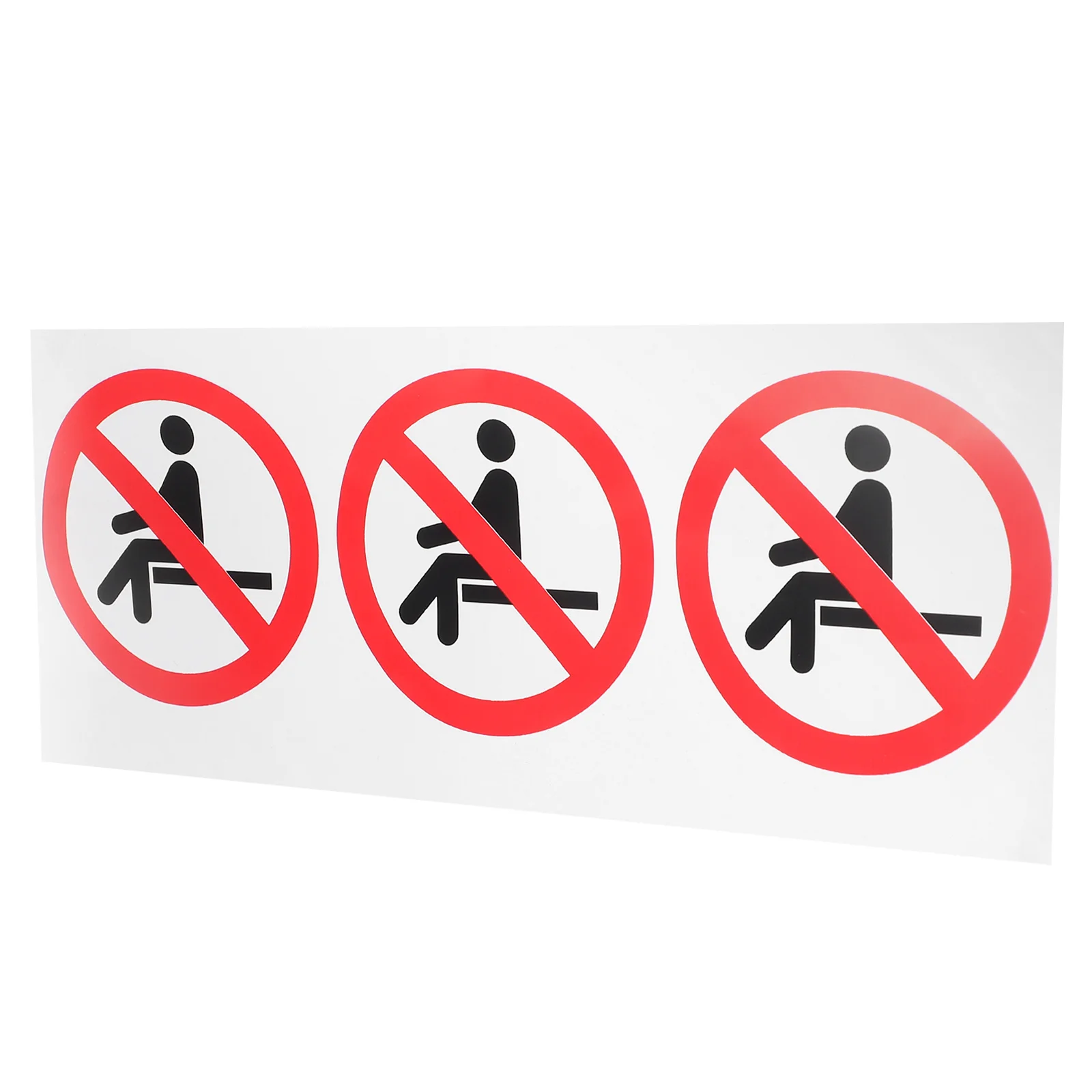 

3Pcs Warning Sticker Here Safety Sign Decal Self Adhesive PVC Waterproof Industrial Use