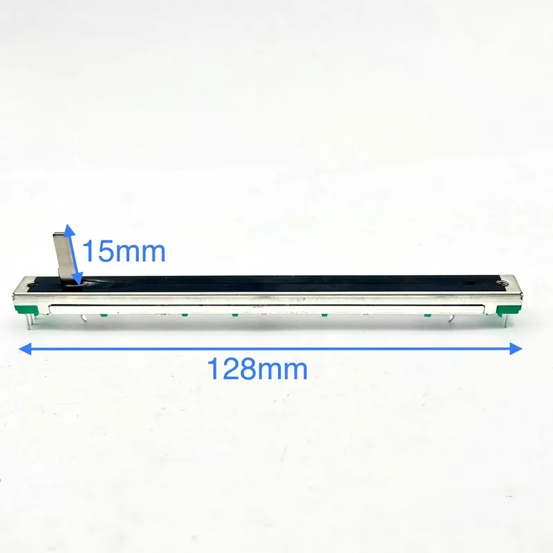 1pcs，Straight slip potentiometer，A103，A10K，6Pin，Total length 128mm，Mixing console volume putter