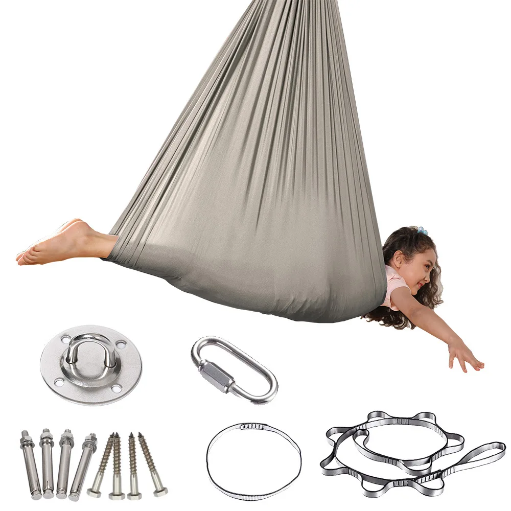 Summer Outdoor Camping Elastic Children's Hammock Indoor and Outdoor Elastic Sensory Swing Hammock