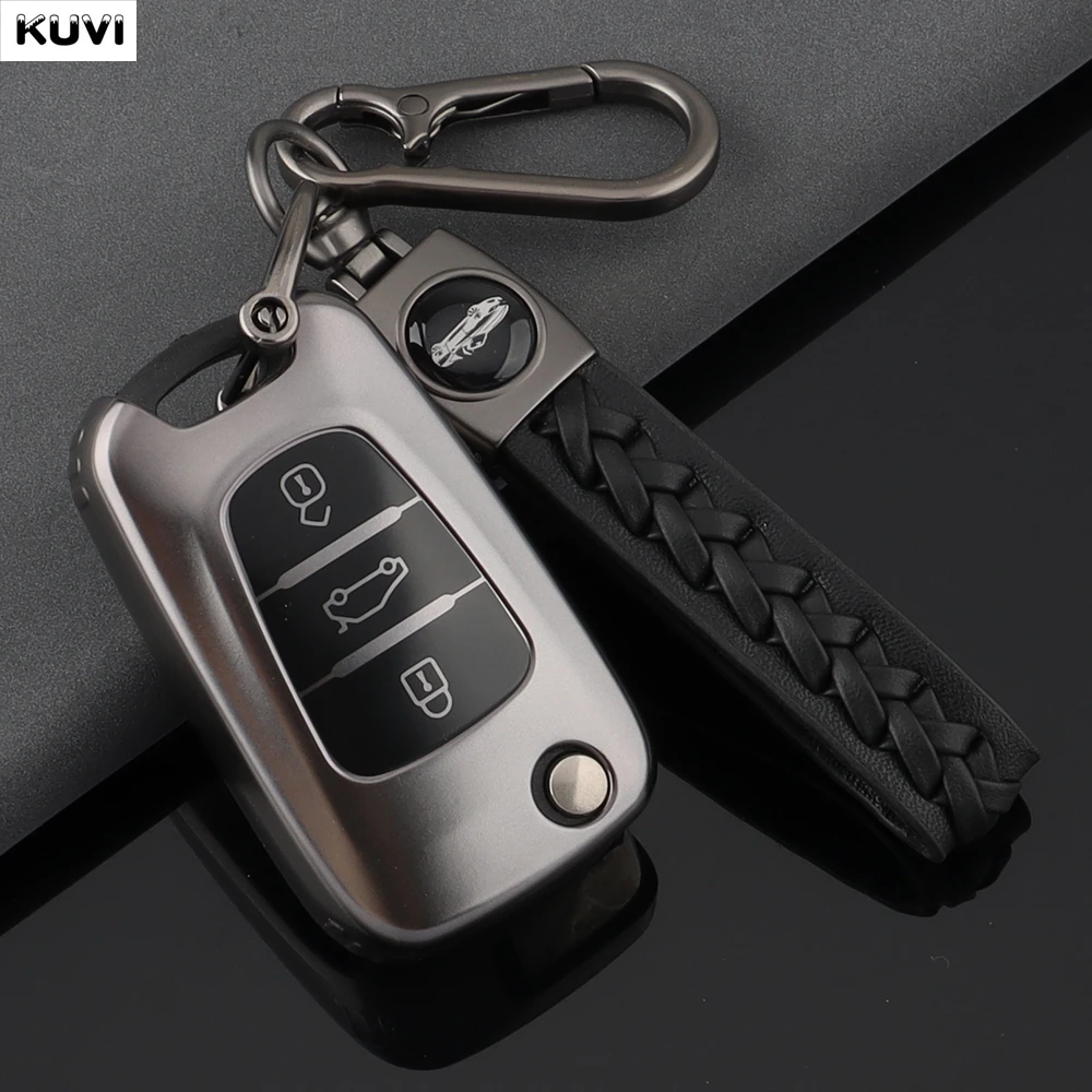 Waffengraue TPU-Autoschlüsselhülle für Hyundai I20 I30 IX20 IX35 Elantra Accent Schlüsselanhänger-Schutz Innenraumzubehör.
