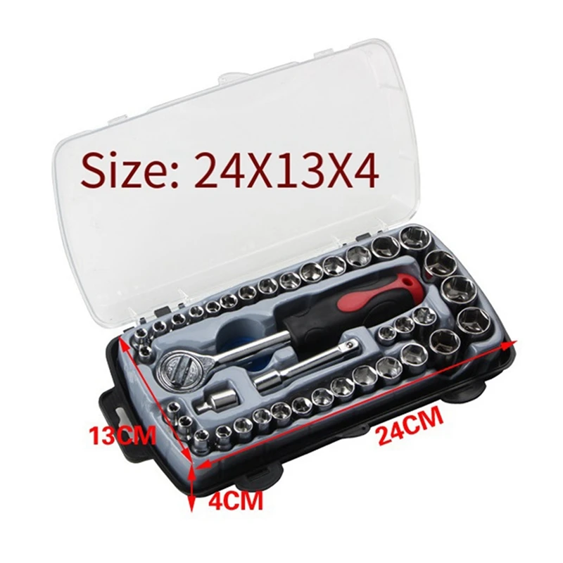 Set di chiavi a bussola combinate da 40 pezzi Set di chiavi a bussola strumenti di riparazione automatica strumenti Hardware per la casa strumenti combinati di prese durevoli