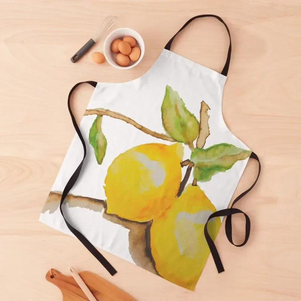 

Lemons (watercolour) Apron Woman Kitchens innovative kitchen and home items Men kitchen Costume Waiter Apron