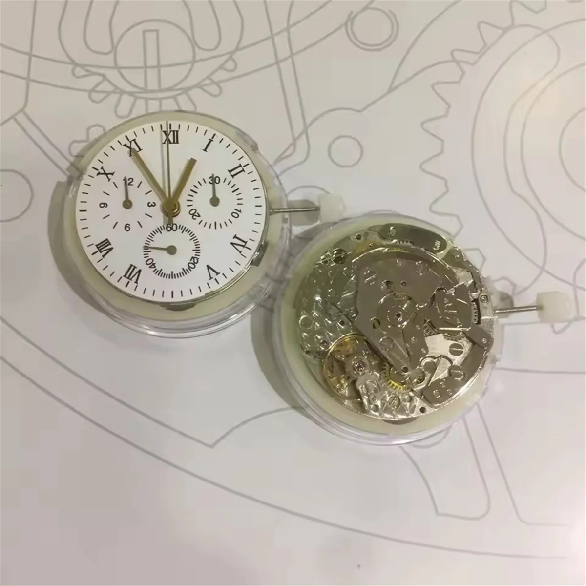SEMOIC 25 Jewels Watch Movement 7753 Automatic Mechanical Watch Movement for ETA 7753 Watch Automatic Movement Replace