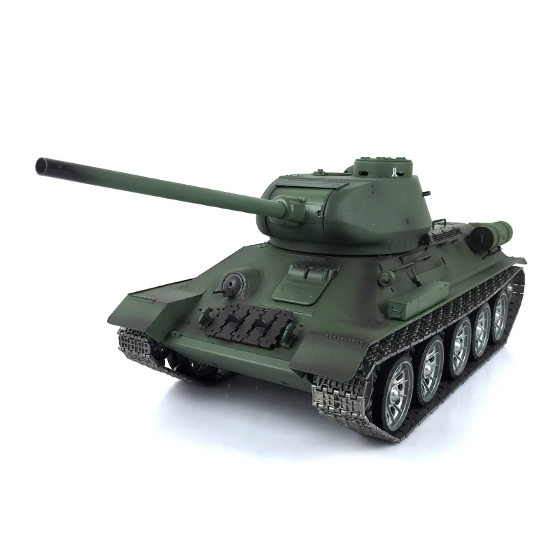 Heng Long 1:16 7.0 Soviet T34-85 Remote Control RC Tank 3909 360° Metal Wheels Barrel Recoil Function Historical Military Car