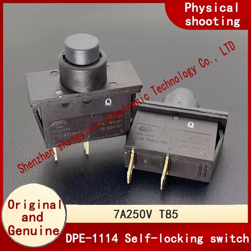 Original authentic DPE-1114 self-locking switch power button Water heater vacuum cleaner with lock button 2 pin 7A250V