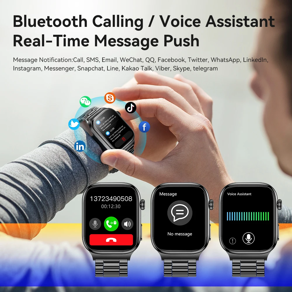 التمريض الصف Smartwatch ECG + PPG الجلد الاختبار الكهربائي ساعة ذكية الدهون الدم تحليل الدم ضغط الدم حمض اليوريك