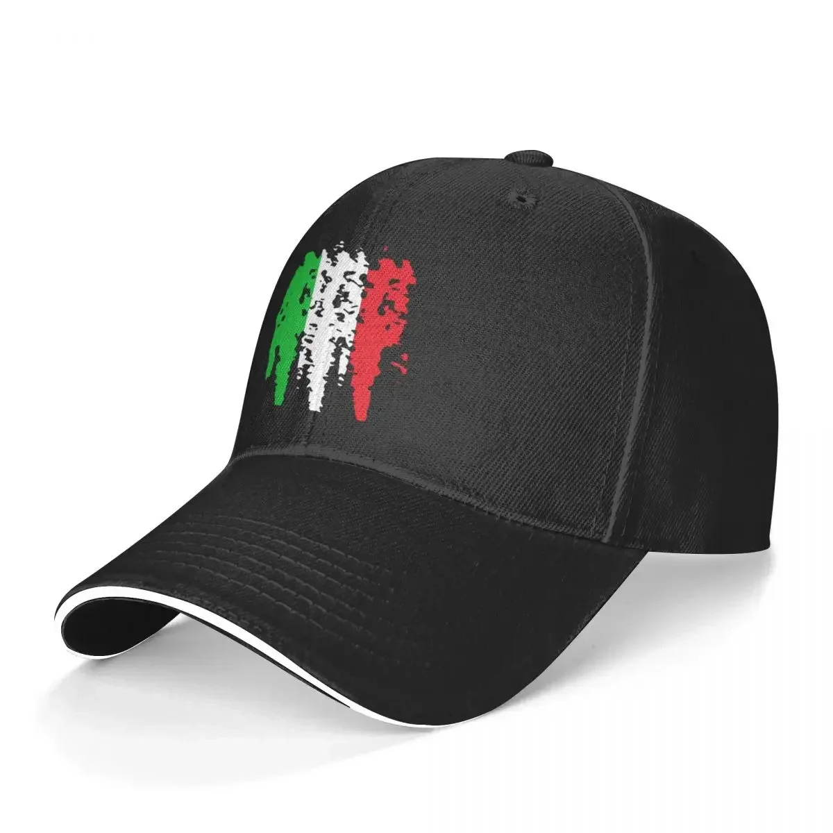 Czapka typu trucker z flagą Włoch, męska czapka bejsbolówka z regulacją, czapki męskie z logo