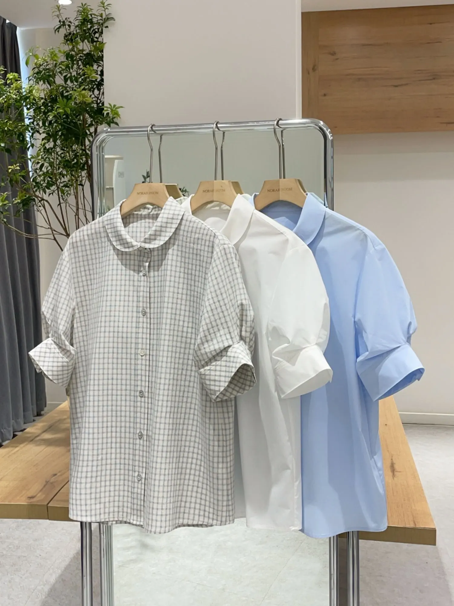 

Nuo Xiaola Select 2025 Лето Новый Sle Ретро Вышитый кукольный воротник ort Sve irt Корейский Sle из чистого хлопка Дышащий ...