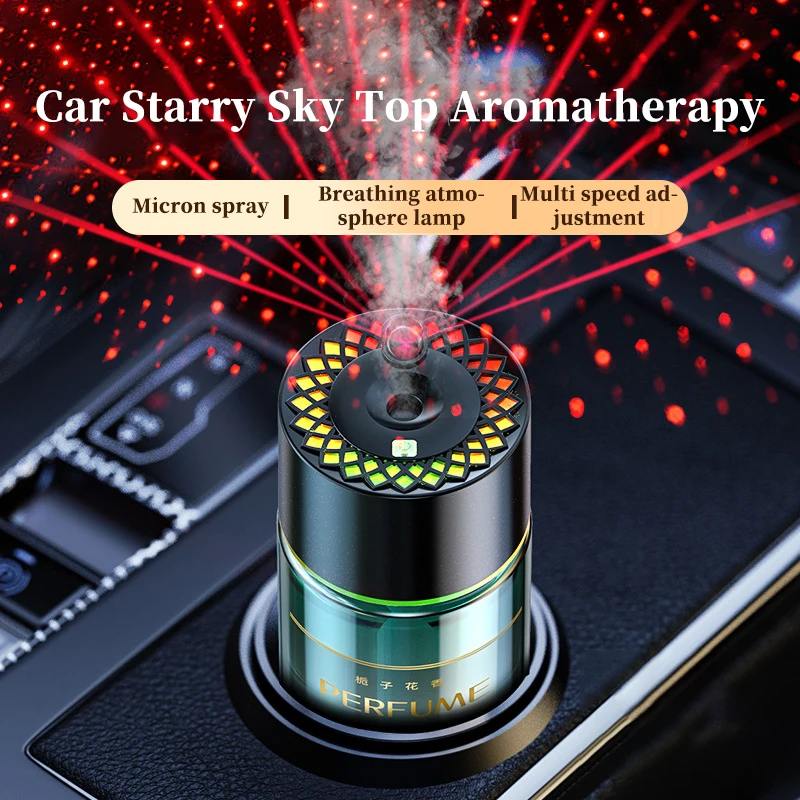 Car mounted aromatherapy machine, star ceiling lamp, intelligent spray, car humidifier, odor removal perfume, automatic spray
