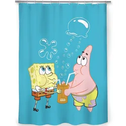 SpongeBob Bathroom Shower Curtains Waterproof Bath Curtain Household Decoration