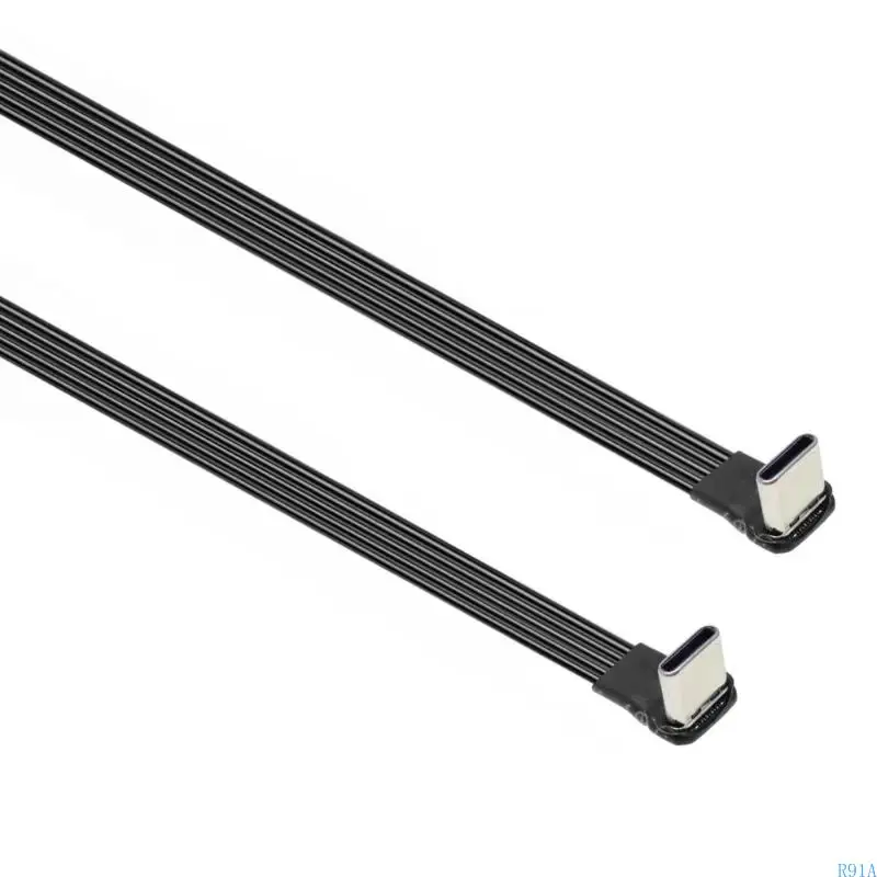 R91A 범용 유형 C 충전 코드 65W 빠른 충전 케이블 실리콘 및 금속 충전 드론 태블릿 스마트 폰에 적합한 금속 충전