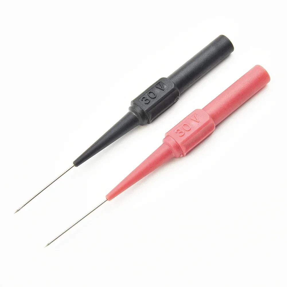 

2/10pcs Multimeter Test Probe 1A 30V Stainless Steel Insulation Piercing Needle Pin Non Destructive Multimeter Test Probe