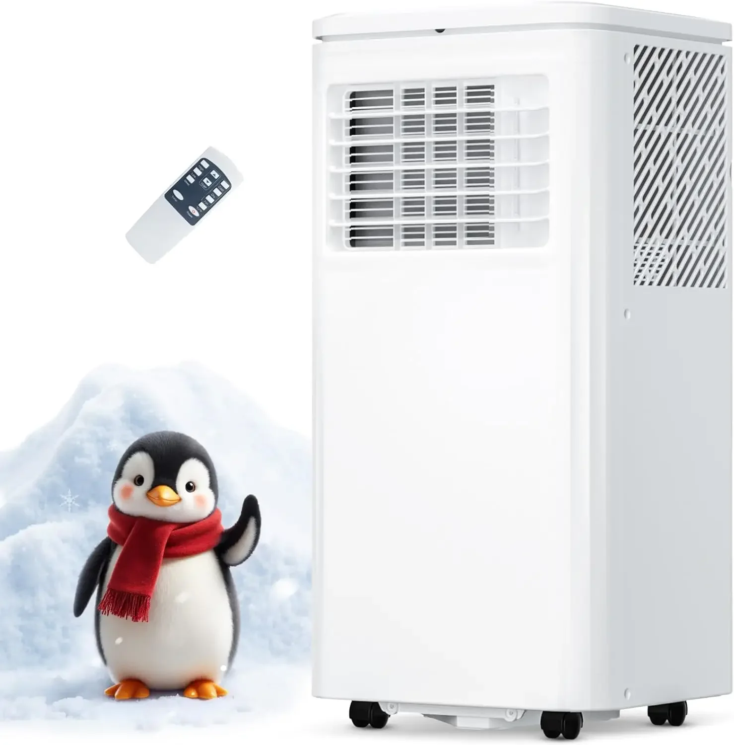 

Портативный кондиционер, портативный кондиционер мощностью 10000 БТЕ для помещений площадью до 450 кв. футов, пульт дистанционного управления, таймер 24 часа