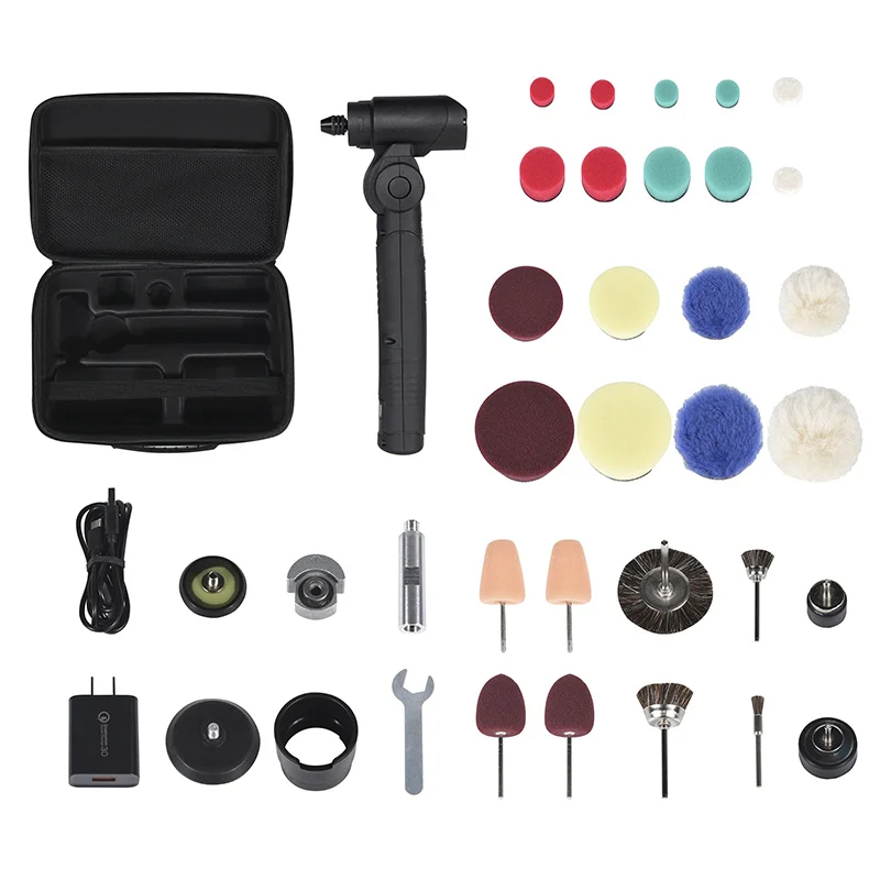 220V Mini Cordless Foldable Battery Dual Action Polisher for Car Automotive Polishing Machine