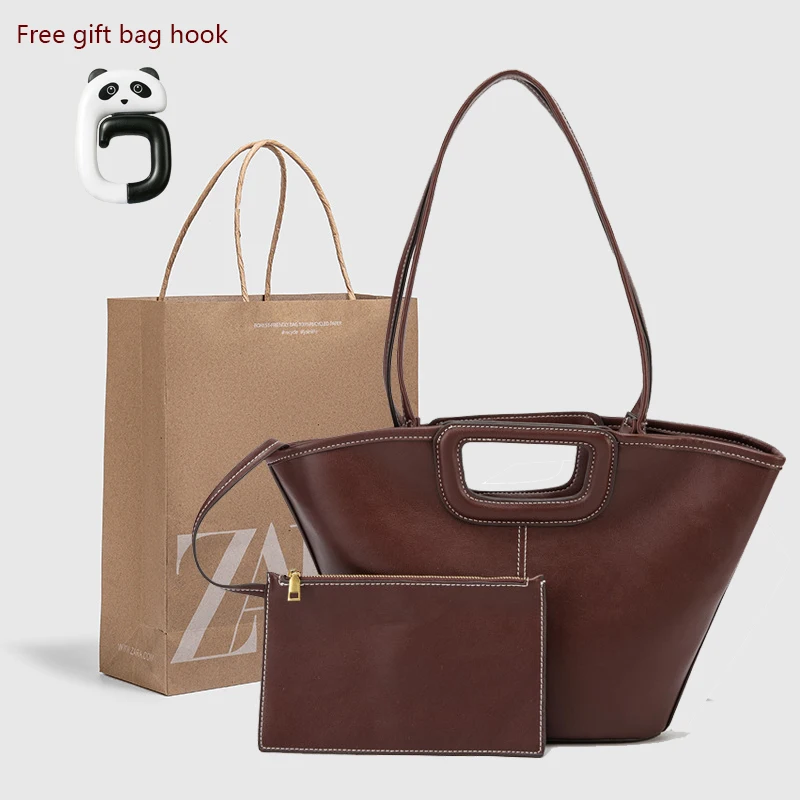 

Fashion Handheld Large Capacity Bucket Bag Popular Merade Color System Simple Single Shoulder Crossbody Tote Bag