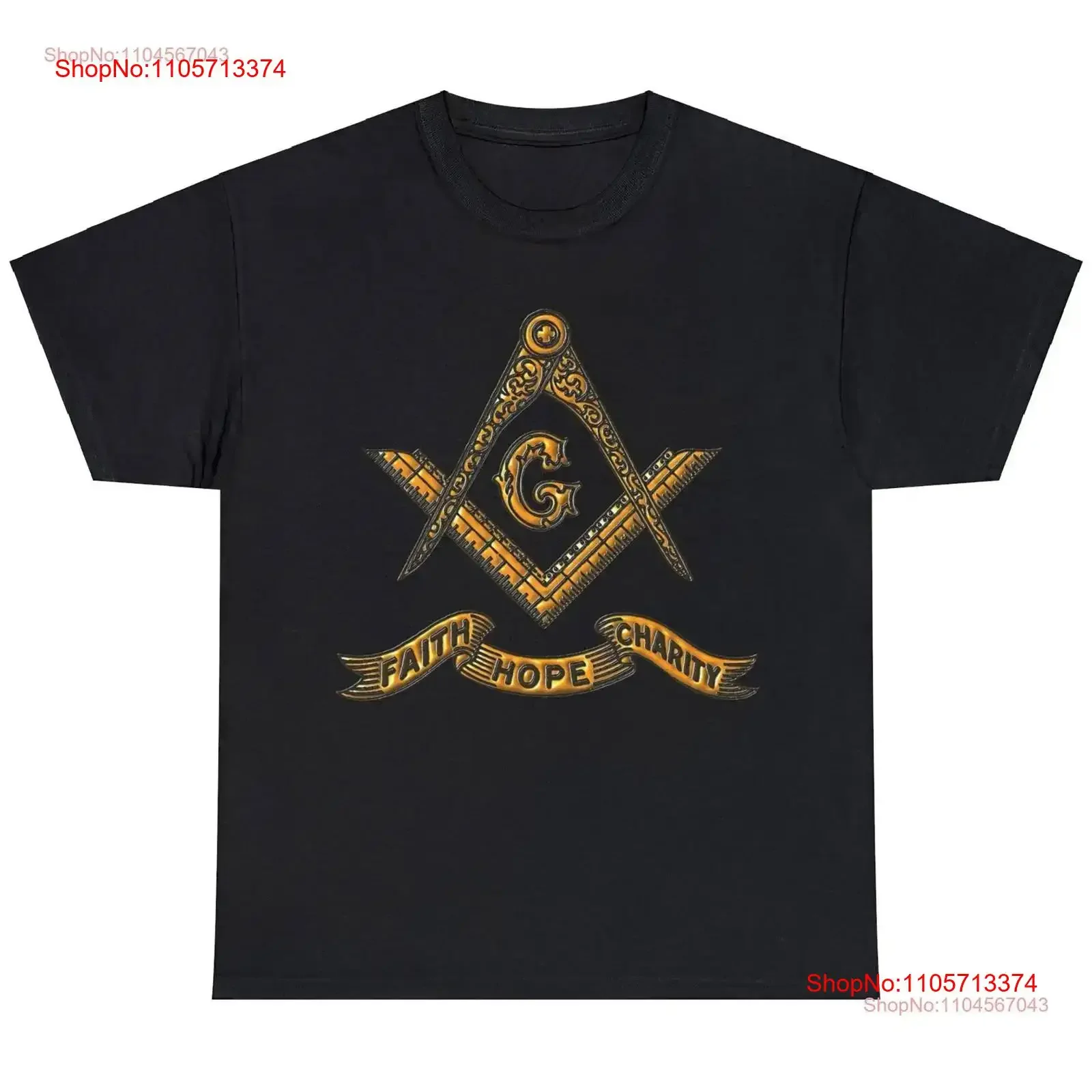 Faith Hope Charity Masonic Square and Compass Freemasonary T shirt SweaT vintage Washed Slightly Versatile Comfortable Casual