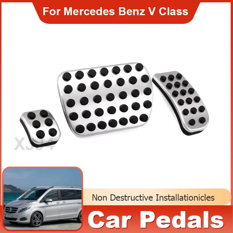 for Mercedes Benz V Class Vito Metris Viano V260 W639 W447 Accessories Car Foot Pedals Fuel Brake Accelerator No Drilling Pedals