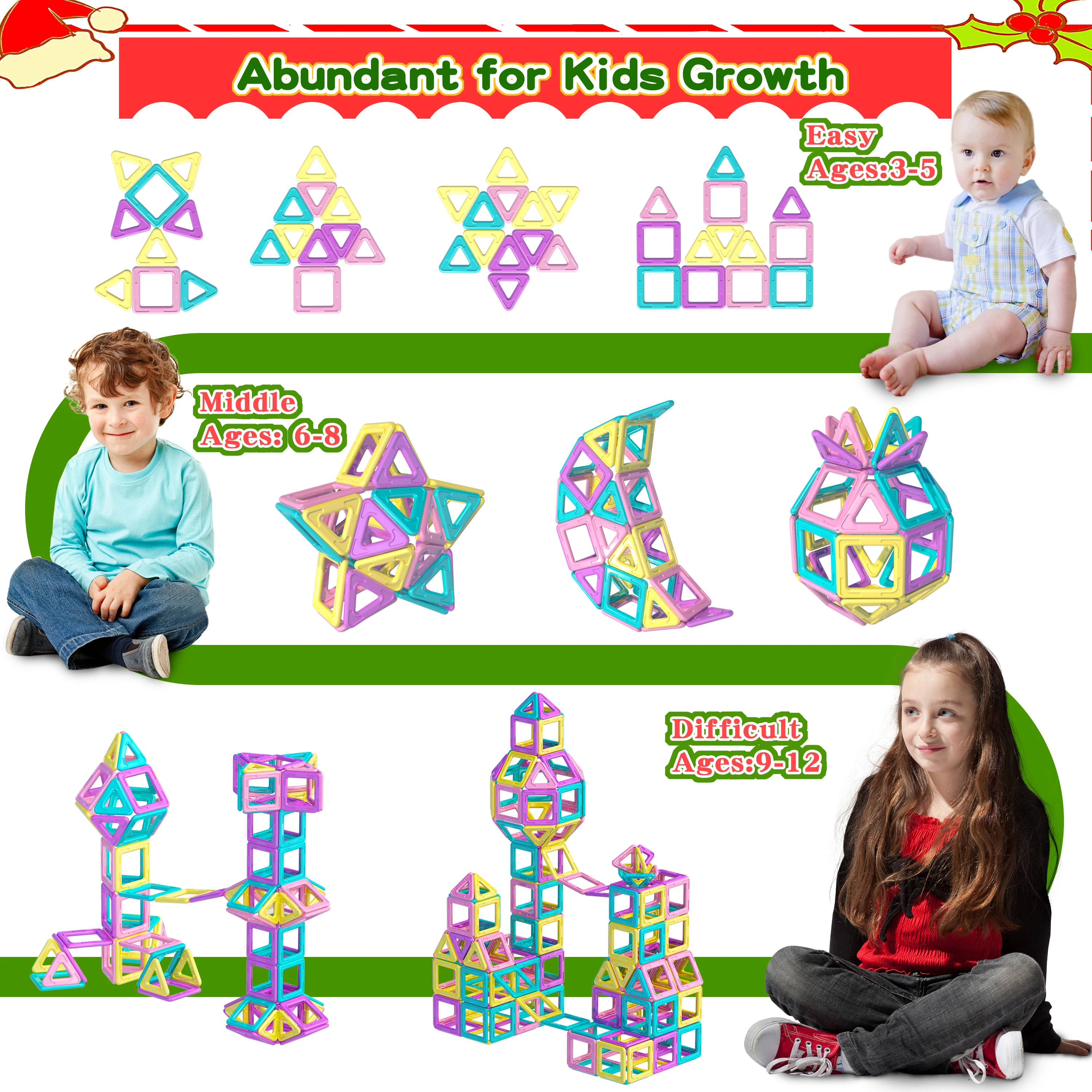 Magnetyczne klocki konstrukcyjne DIY, pastelowe zabawki STEM, zabawki konstrukcyjne, edukacyjne zabawki magnetyczne, losowe kolory.