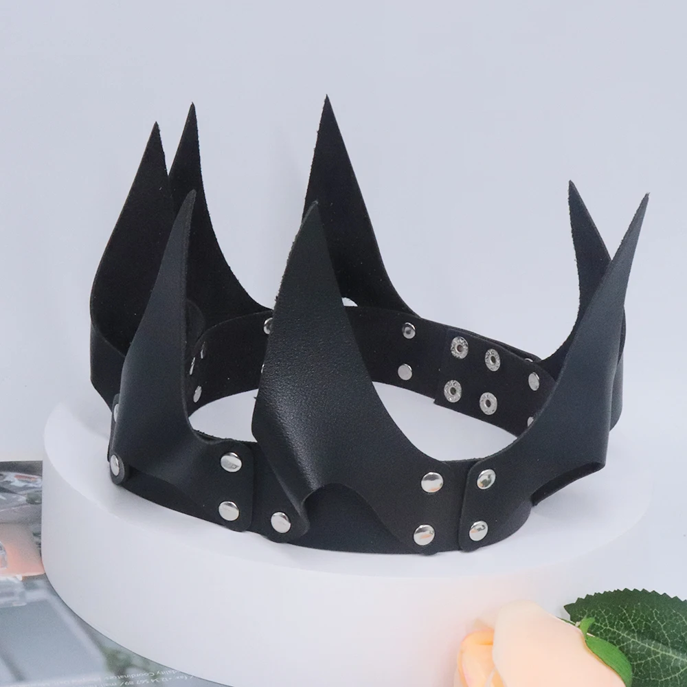 Corona roja decoración del día de Navidad arnés de cuero PU accesorio para mujeres hombres fiesta de disfraces accesorios de Cosplay disfraz de Carnaval