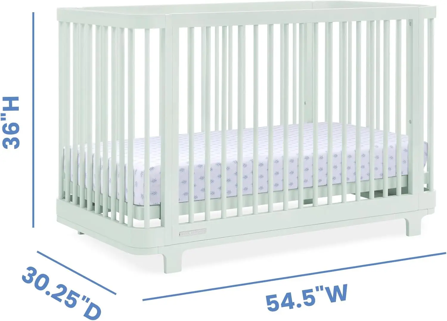 Delta Children Nest 4-in-1 Convertible Crib, Light Sage