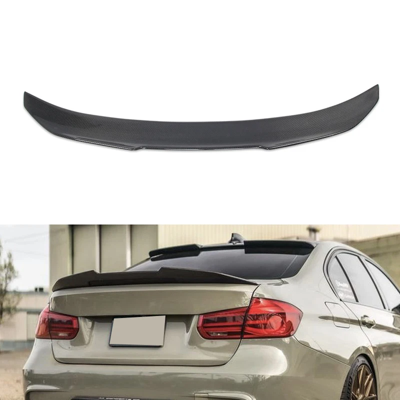 

1Pcs Real Carbon Fiber Car Rear Trunk Deck Spoiler Car Tail Wing For BMW 3 Series F30 F35 2012-2020 Car Accessories