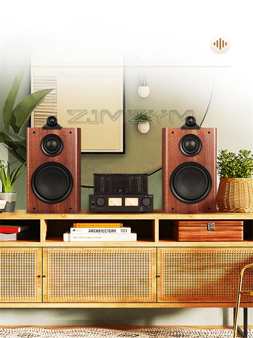 Q3  Bookshelf Speaker Powered 6.5-inch Triple frequency monitoring HiFi Passive Bookshelf Speaker Fever Cinema Speaker 50-120W