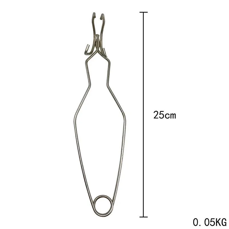 25cm Stainless Steel Crucible Tong Clamp Crucible Pliers White Gold Bowl Melting Gold Furnace Accessories