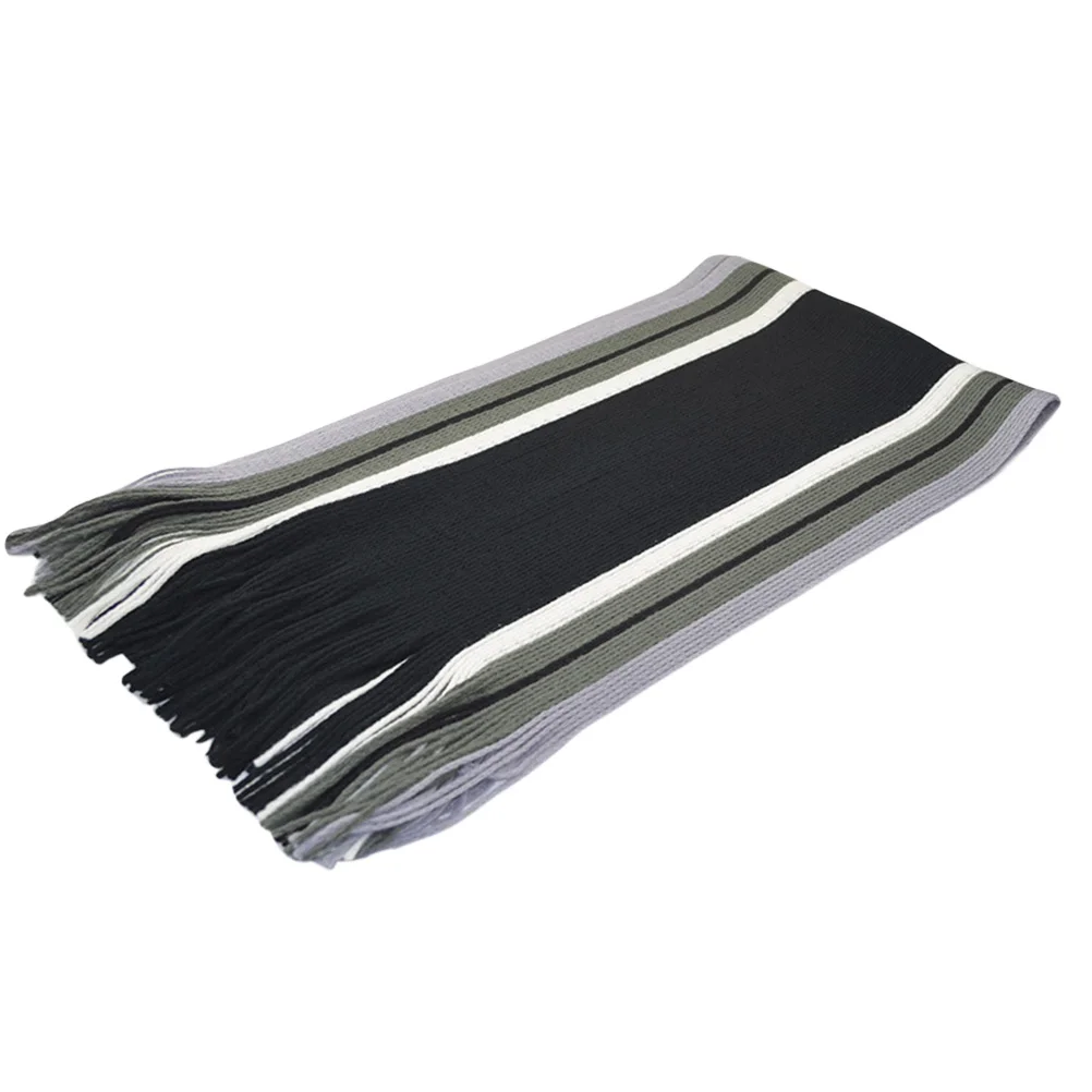 

Warm Neck Striped Neckerchief Warm For Men Striped Scarf For Men Shawl Scarf Style Cashmere Material Gifts