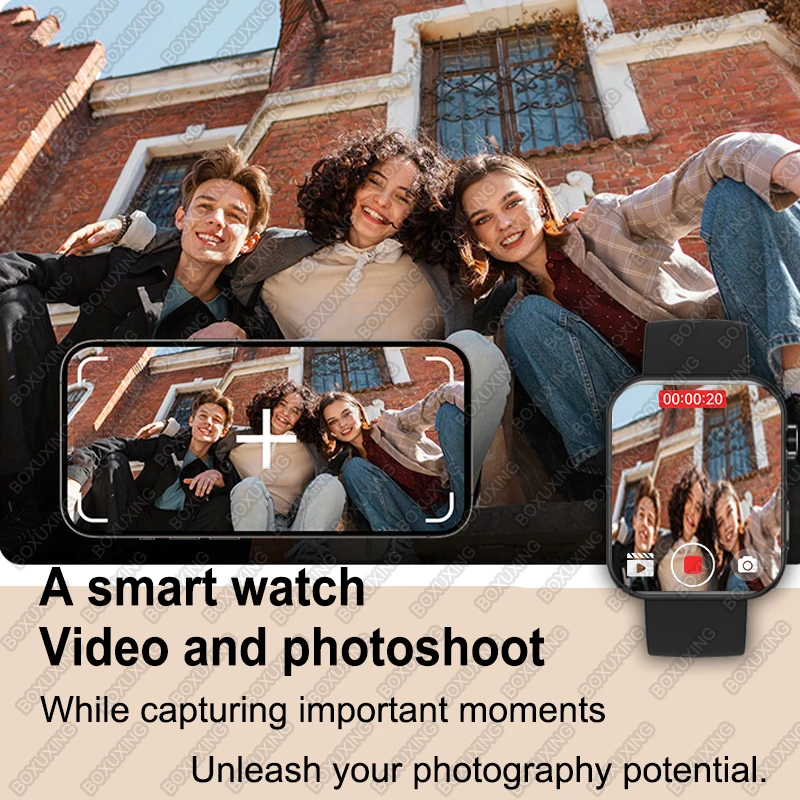Neue Kamera Smart Uhr Männer Frauen Fotos Aufzeichnen Video Fotoalbum Aufnahme HD BT Anruf Sport Gesunde Wasserdicht Für Android iOS