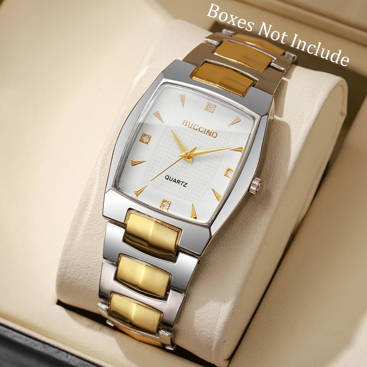 Luxury Men Business Watches Fashion Rectangle Dial Quartz Wristwatch For Mens Clock Reloj Hombre (Without Box)