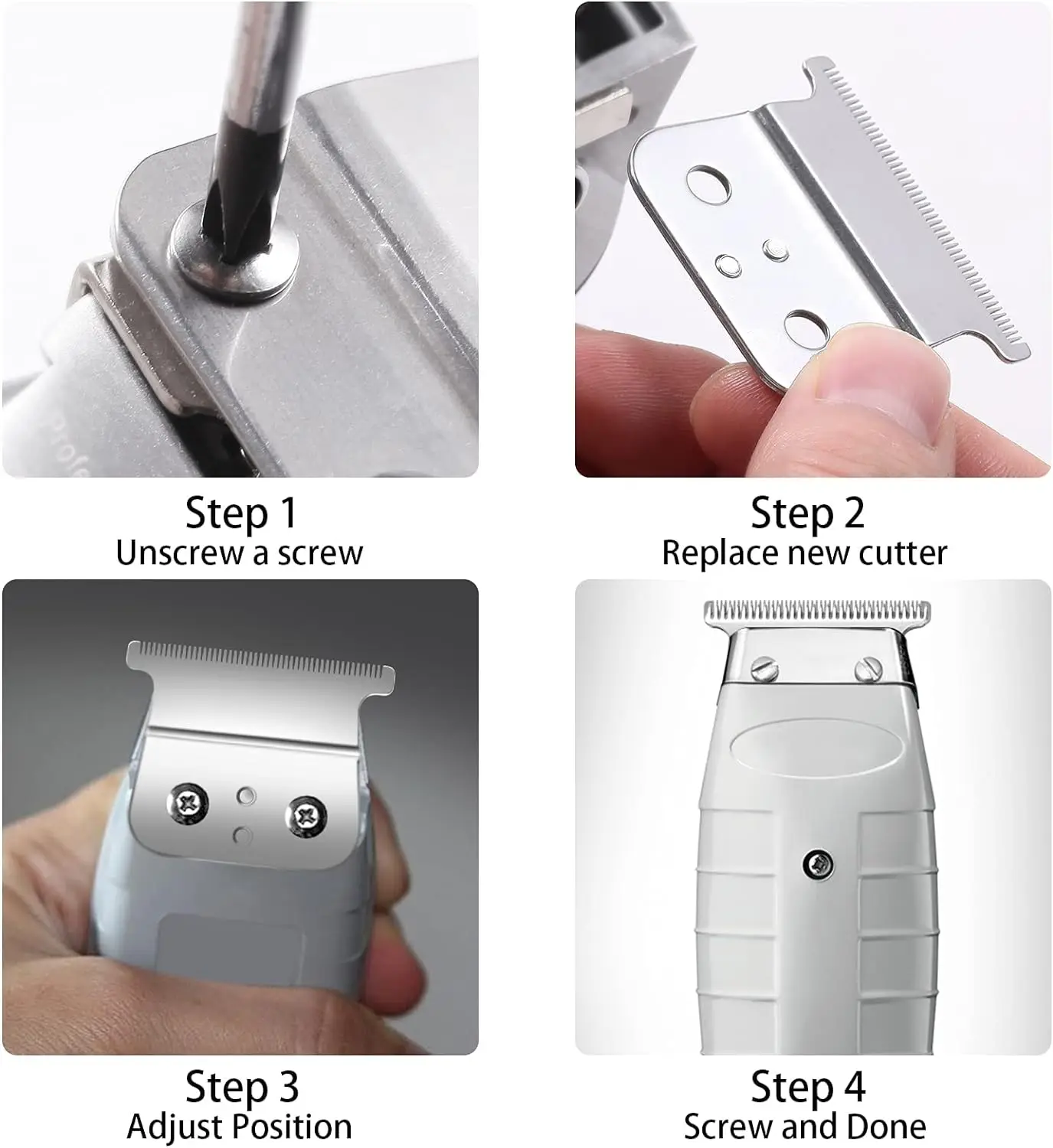 شفرة بديلة لـ Andis # 04710 # 04521 T outliners، Gtx، SL، SLS، Blackouts، ماكينة تشذيب خارجية لاسلكية/سلكية، فجوة صفر