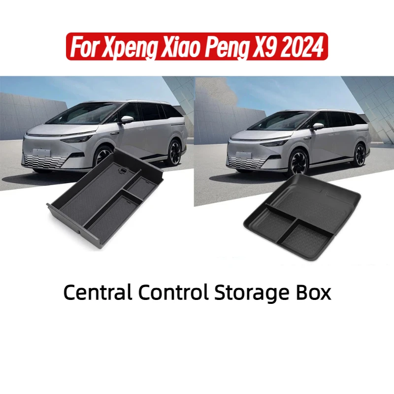 

For Xpeng Xiao Peng X9 2024 Car Central Control Storage Box Central Dedicated Storage Box plastic Styling Auto Accessories