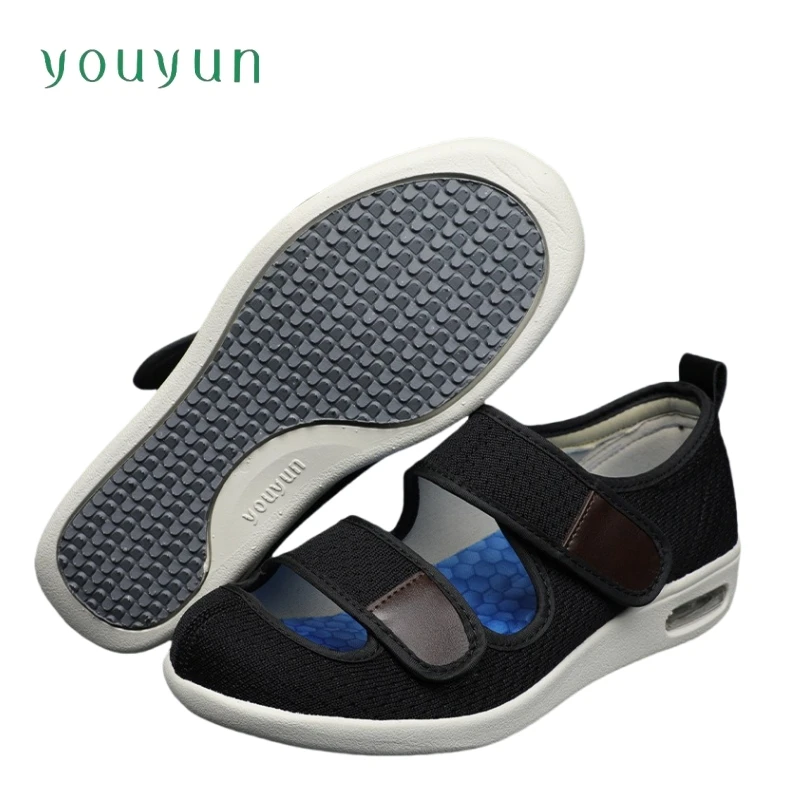 Summer air cushion shock-absorbing men sandals adjustable middle-aged and elderly wide feet comfortable lightweight women shoes