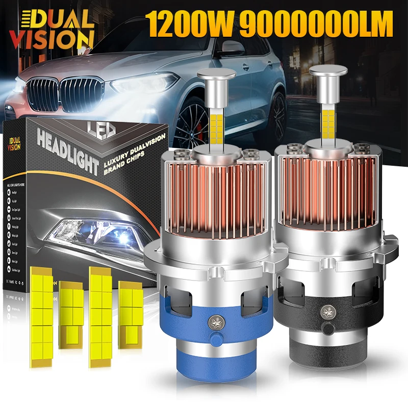 

2PCS 360 D2S D4S D1S D3S LED Car Headlight Bulbs HID Canbus Xenon Lights Turbo Plug&Play Headlight Bulbs Motorcycle Lights