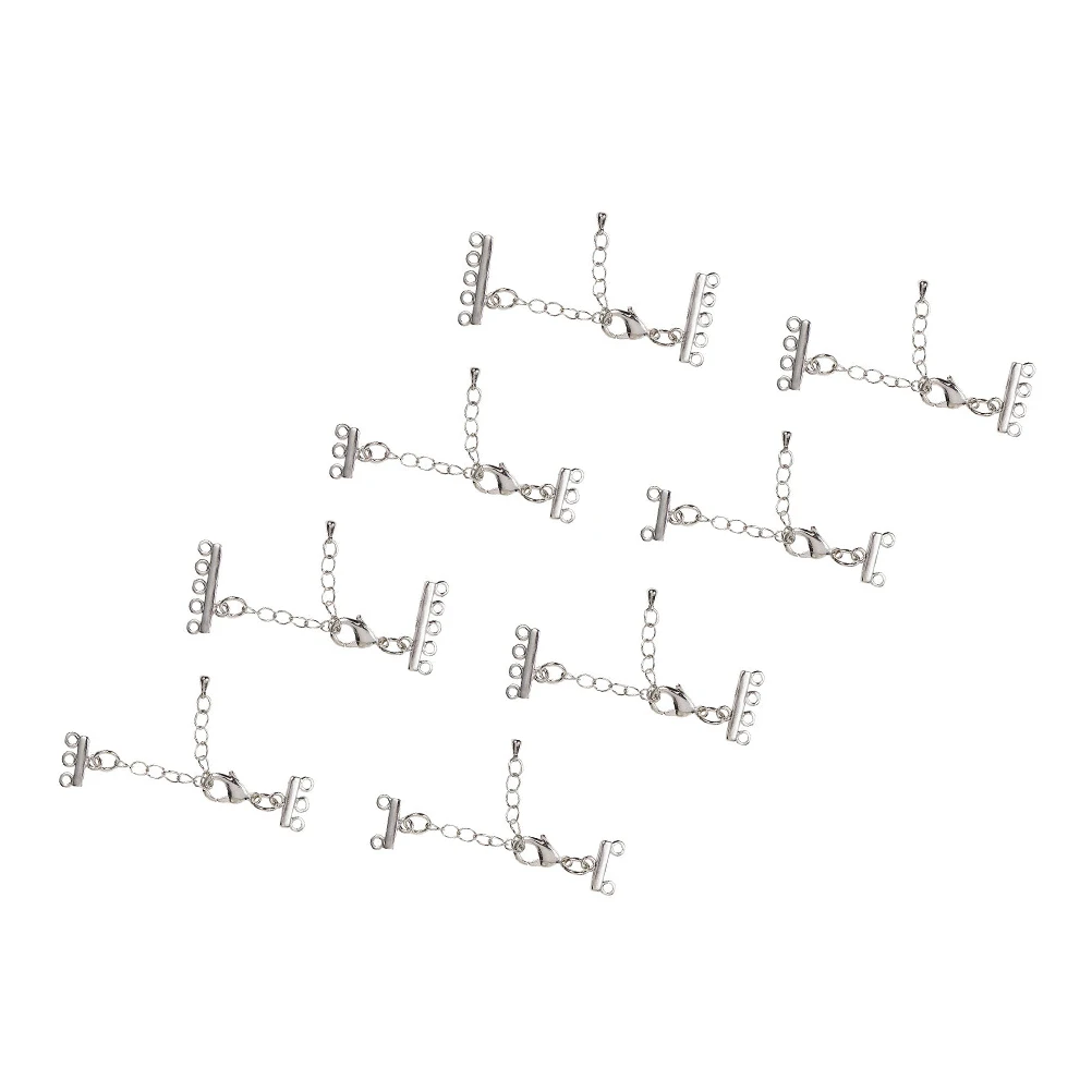 

8pcs Necklace Extenders Stainless Steel Bright DIY Jewelry Chains Bracelets Earrings Anklet Extension Easy Practical