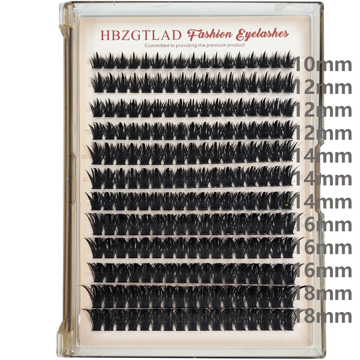 HBZGTLAD Vorgefertigte Fox-Eye Fluffy Lashes Manga Wimpernbüschel Natürliche Katzenaugen-Wimpern mit Spitzen-Wimpernbüscheln und unteren Wimpern – Detail 12
