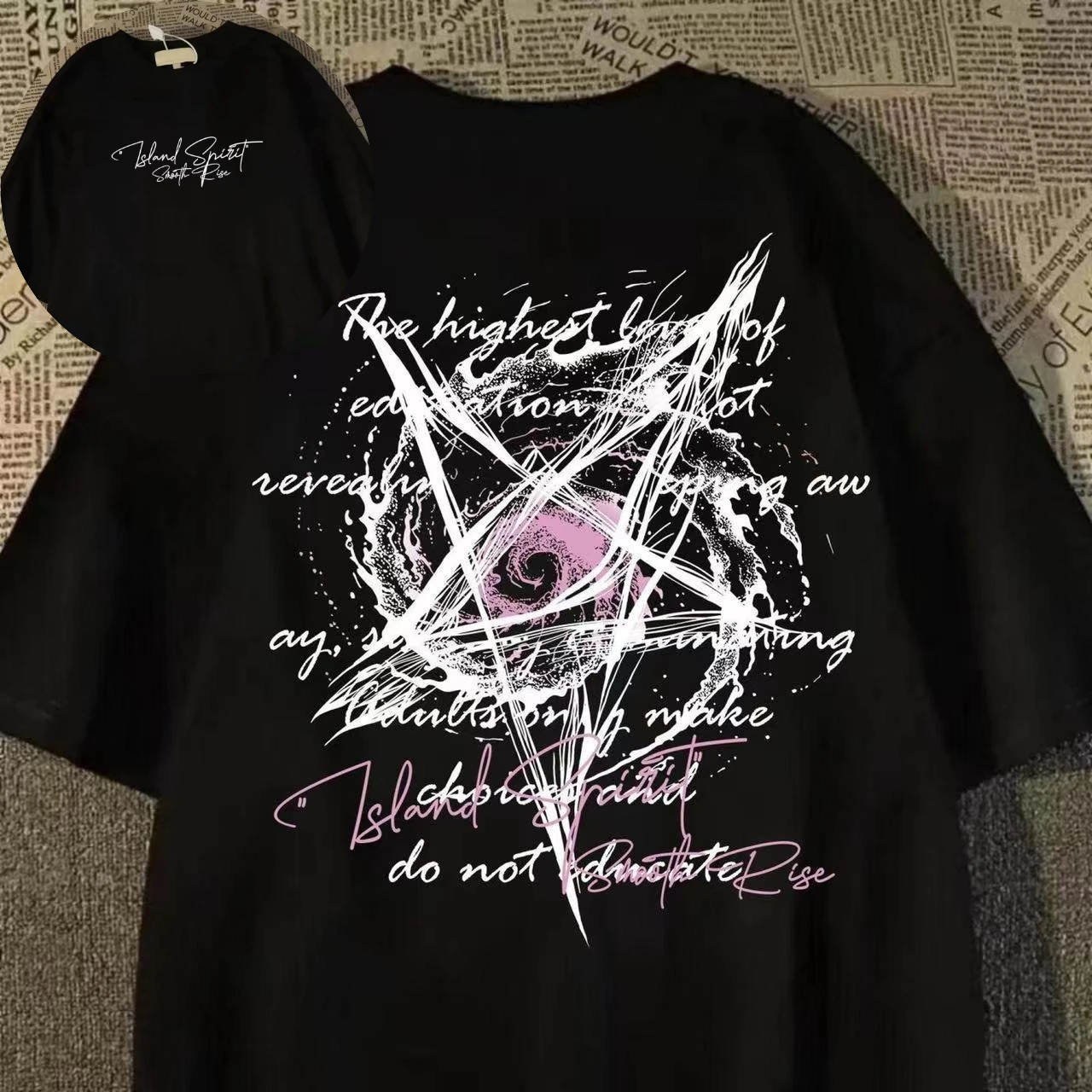 Vintage Eye of Providence T-Shirt, Retro Graffiti Graphic Tee, Oversized Streetwear Cotton Top, Mystical Art Casual Shirt