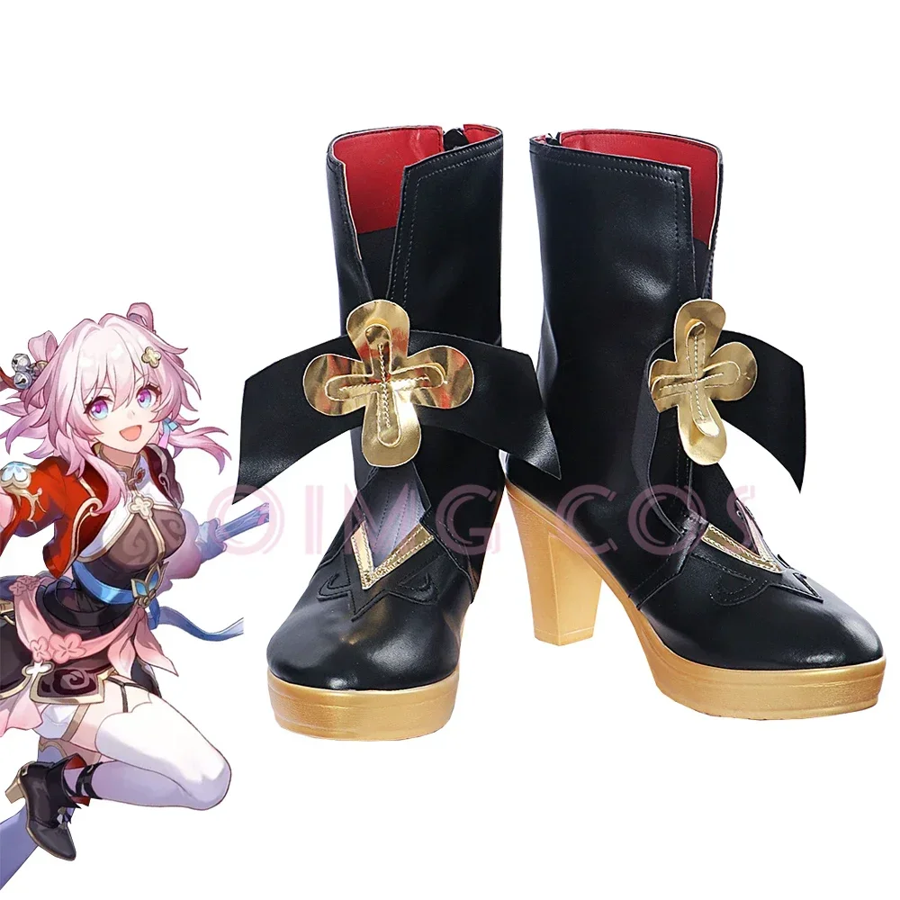 Honkai Star Rail March 7th Cosplay Shoes Anime Chinese Style  for Halloween men Game