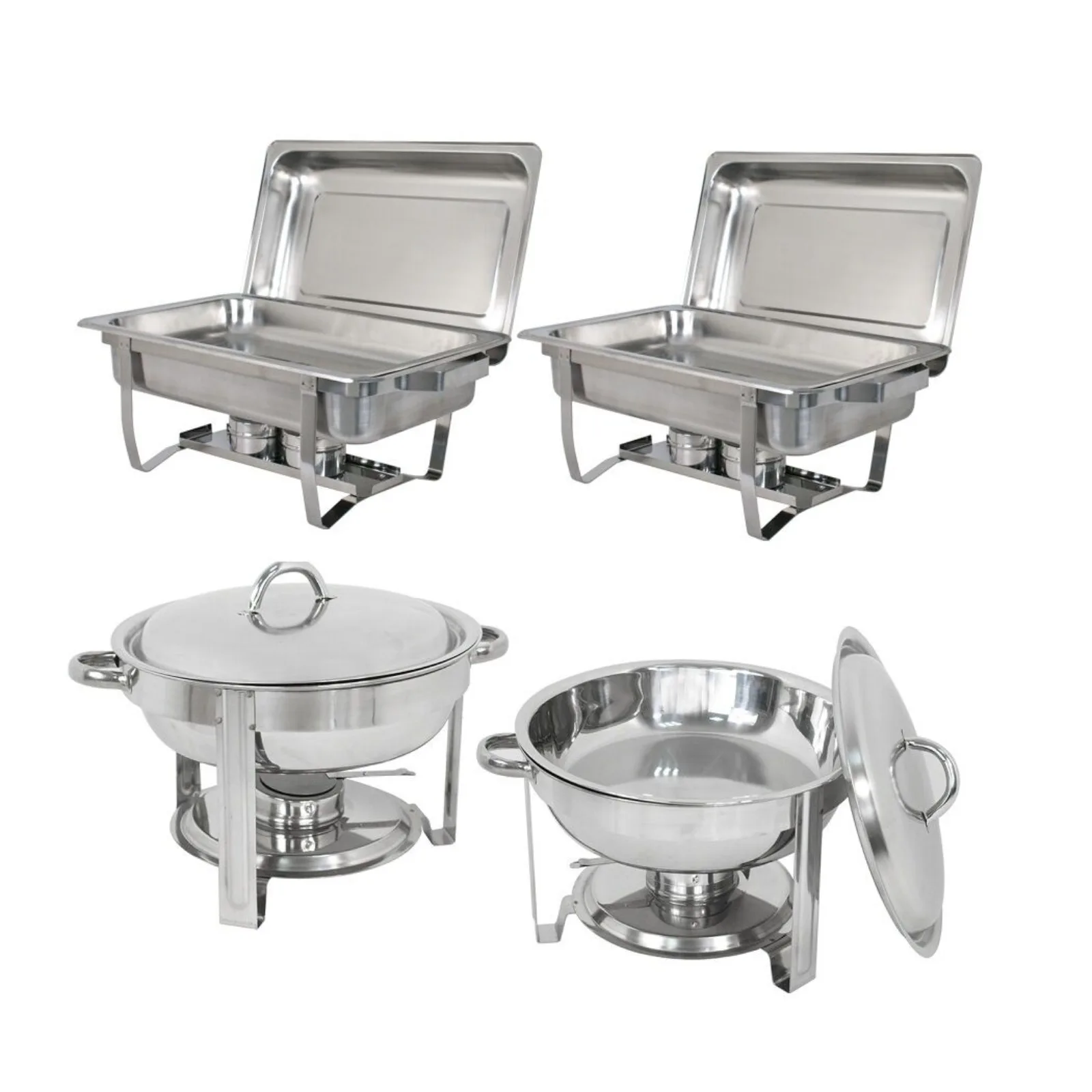 

2 Pack 8 Quart&5 Quart Chafing Dish Stainless Steel Tray Buffet Catering Chafers United States