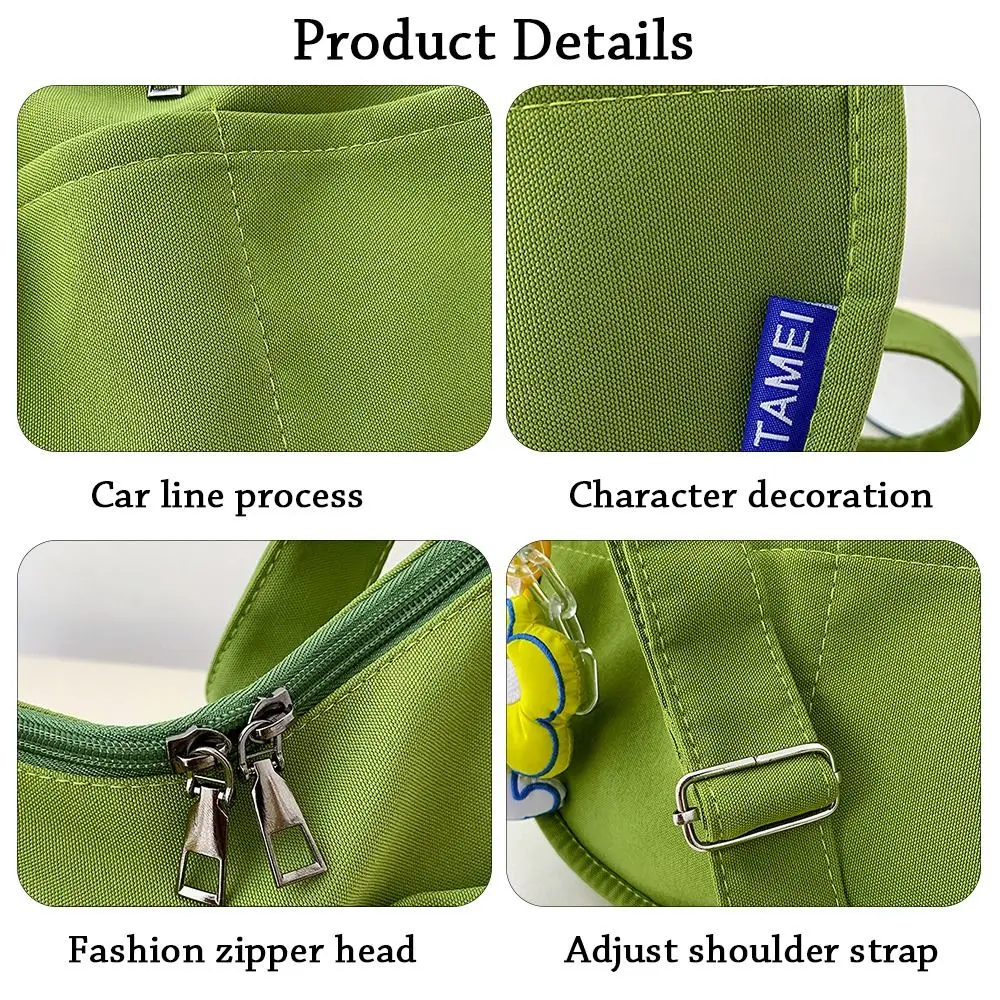 Fashion Solid Color Shoulder Bags Canvas Handbags Women Large Capacity Underarm Messenger Crossbody Bag