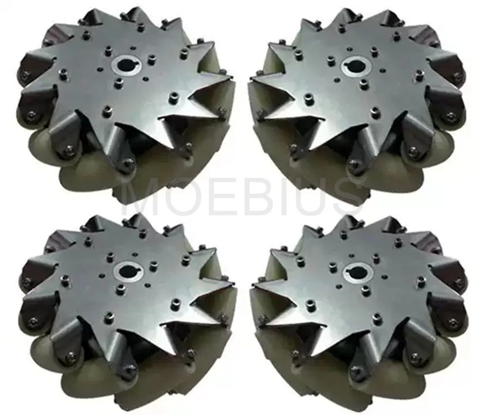 8 inch 203mm Stainless Steel Mecanum Wheel 150KG Heavy-duty Universal Wheel Omnidirectional Wheel (4pcs/lot)