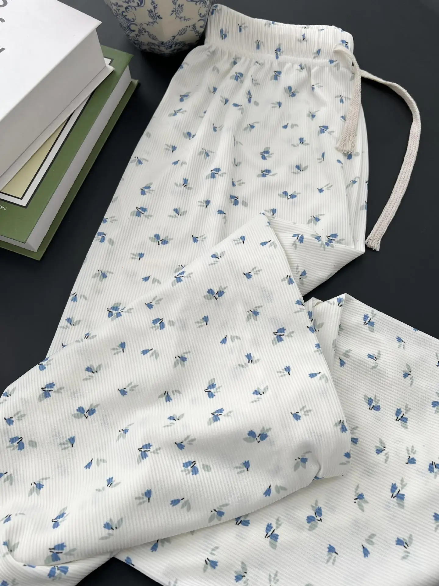 Calças de perna larga y2k preto irregular feminino outono retalhos térmicos velo ultra-longo malha jacquard urbano hipster verificado forro