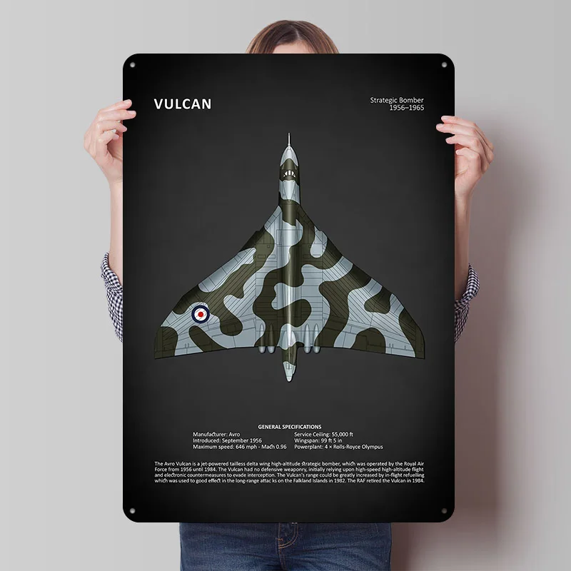 The Vulcan Poster Personalisierte Vintage-Metallschilder Wandkunst Retro-Blechschild zur Dekoration Wohnaccessoires Maßgefertigte Plakette