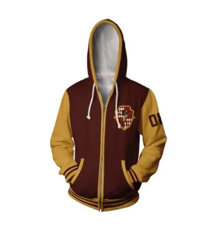 Gryffindor Hoodie Slytherin Hufflepuff Hogwarts Cosplay Costume Couple Hoodie Zipper Long Sleeve Jacket Clothing